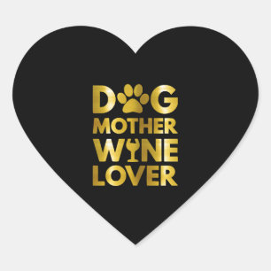 Hunde Mutterwein Lover 2021 Herz-Aufkleber