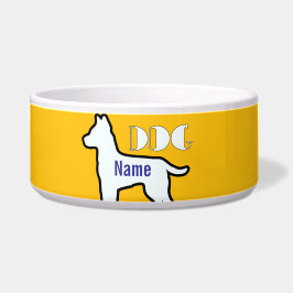 Hunde-Name Gelbes Tier hinzufügen Napf