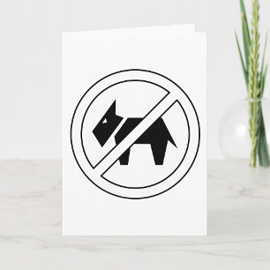 Hunde nicht erlaubt Fett Schwarz-Weiß-Symbol Karte