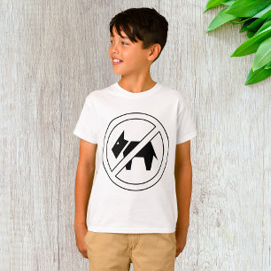Hunde nicht erlaubt Fettes Schwarz-Weiß-Symbol T-Shirt