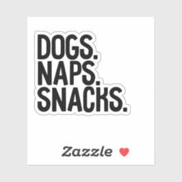 Hunde Nickerchen Snacks Aufkleber