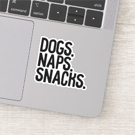 Hunde Nickerchen Snacks Aufkleber
