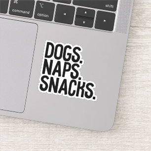 Hunde Nickerchen Snacks Aufkleber