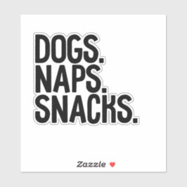 Hunde Nickerchen Snacks Aufkleber