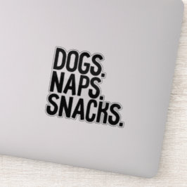 Hunde Nickerchen Snacks Aufkleber