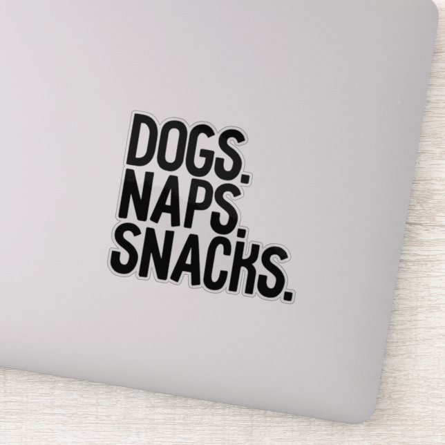 Hunde Nickerchen Snacks Aufkleber (Detail)