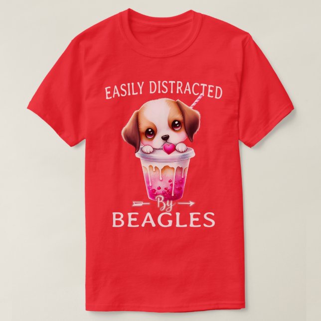 Hunde niedlicher Beagle 2 T-Shirt (Design vorne)