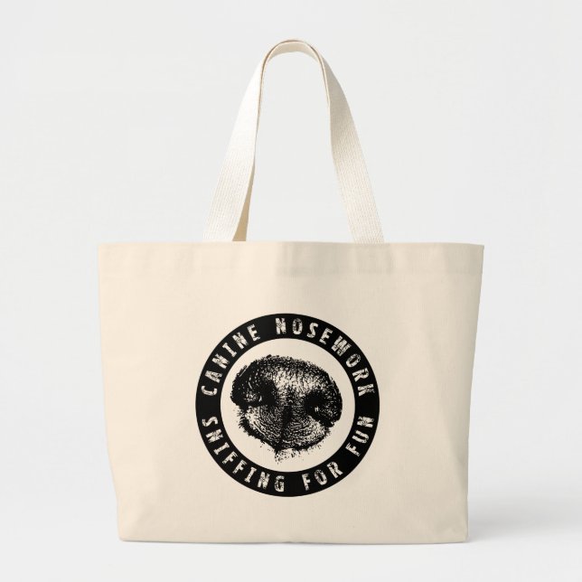 Hunde- Nosework, schnüffelnd für Spaß Jumbo Stoffbeutel (Vorne)