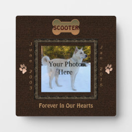 Hunde oder Cat Memorial Elegante Brown Fotoplatte