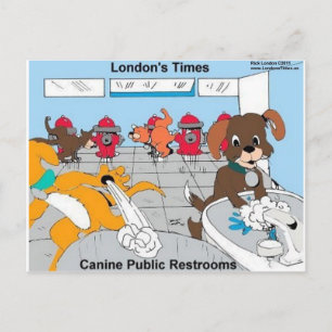 Hunde öffentliche Toiletten Funny Gift T-Shirts Ka Postkarte