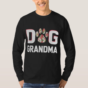 Hunde Oma Blume Welpe Hund Lover T-Shirt