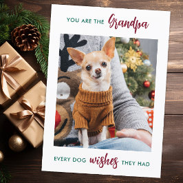 Hunde Opa Frohe Weihnachten Custom Pet Foto