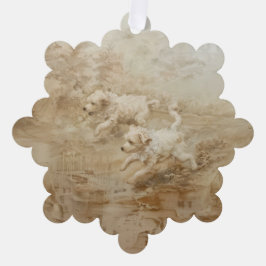 Hunde - Papierkartendekorationsgeschirr Ornament Karte