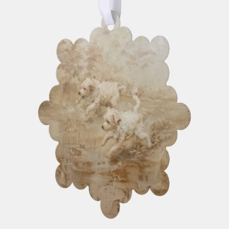 Hunde - Papierkartendekorationsgeschirr Ornament Karte