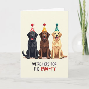 Hunde-Party-Geburtstagskarte Karte