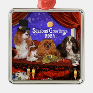 Hunde Party Ornament, König Charles Cavalier Spani Ornament Aus Metall