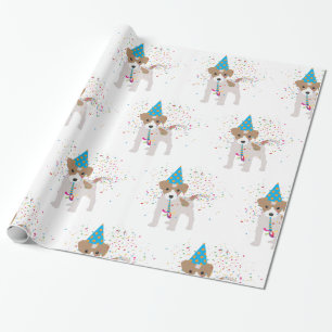 Hunde Partying - Tiere Welpen mit Party Geschenkpapier