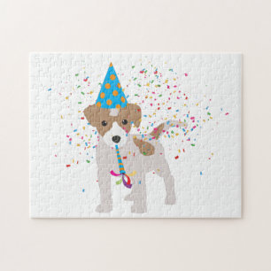 Hunde Partying - Tiere Welpen mit Party Puzzle