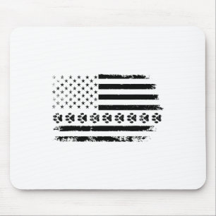 Hunde Paw Amerikanische Flagge Hund Lover 4. Juli Mousepad