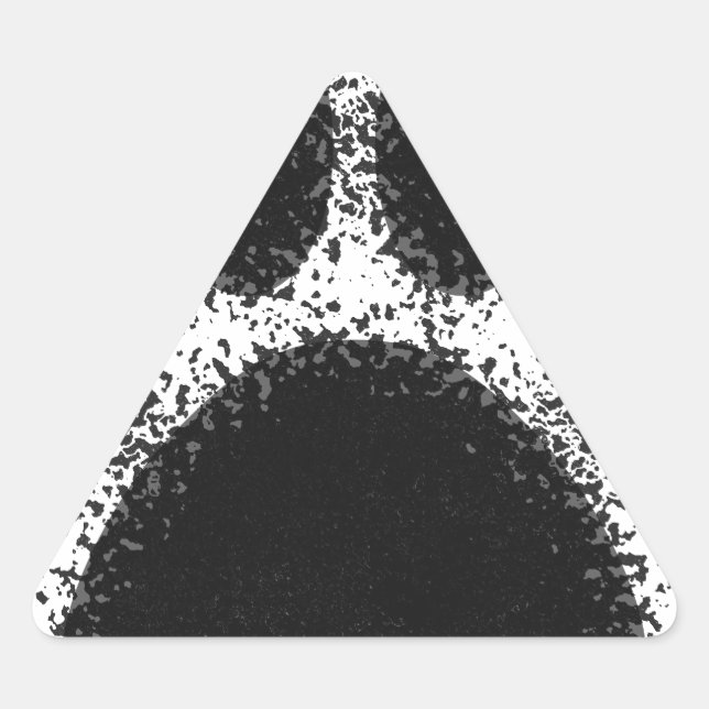 Hunde Paw Zeichnend Dreieckiger Aufkleber (Vorderseite)