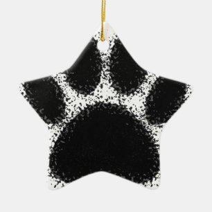 Hunde Paw Zeichnend Keramik Ornament