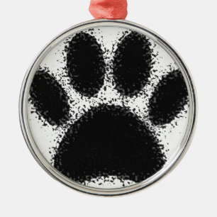 Hunde Paw Zeichnend Ornament Aus Metall