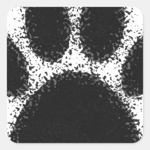 Hunde Paw Zeichnend Quadratischer Aufkleber