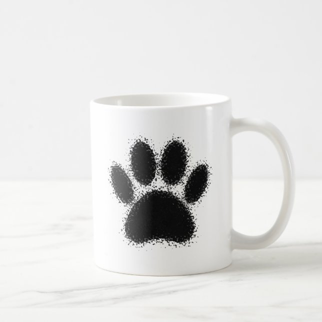 Hunde Paw Zeichnend Tasse (Rechts)