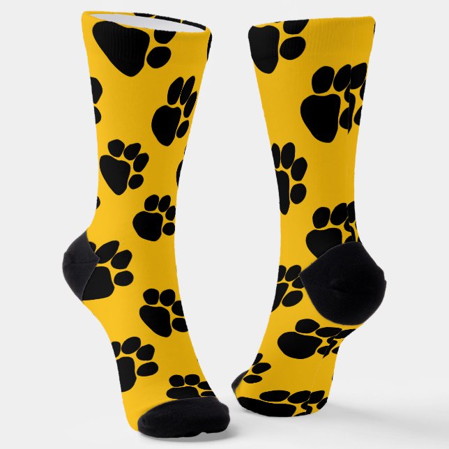 Hunde Paws Geburtstagsgeschenk Gelb Socken (Gewinkelt)