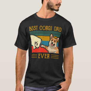 Hunde Person Bester Corgi Vater je Retro Vintag T-Shirt