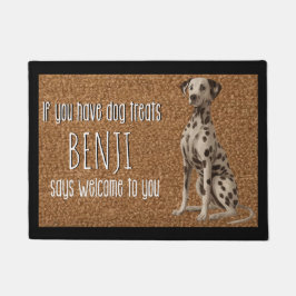 Hunde Personalisierter Dalmatiner Hundename Fußmatte