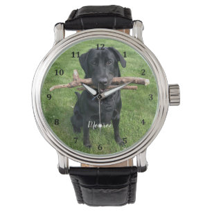 Hunde Personalisierter Name und Foto Armbanduhr