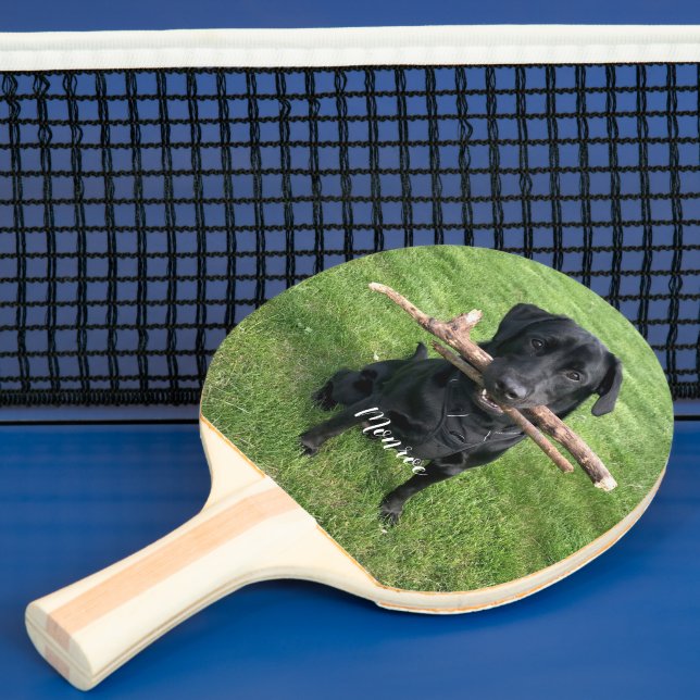Hunde Personalisierter Name und Foto Tischtennis Schläger (InSitu)