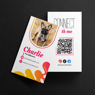 Hunde Pet Influencer Foto Social Media QR Code Visitenkarte