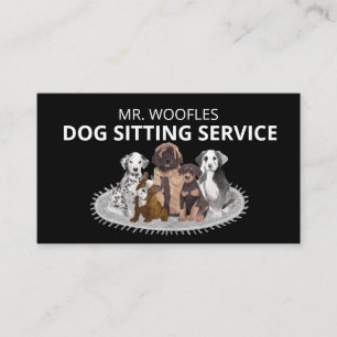 Hunde-Petsitting-Wasserfarben-Geschäftskarte Visitenkarte