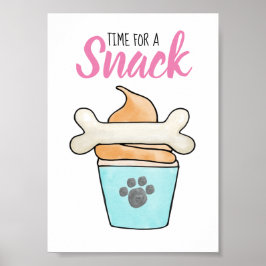 Hunde Pfau-ty-Table-Zeichen - Snack, Leckerei Poster