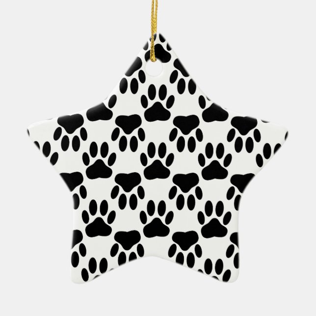 Hunde-Pfosten nach oben und unten Keramik Ornament (Vorne)