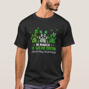 Hunde Pfote im März tragen wir Grüne Zerebrale Pal T-Shirt