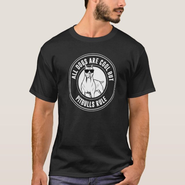 Hunde Pitbulls regieren T-Shirt (Vorderseite)
