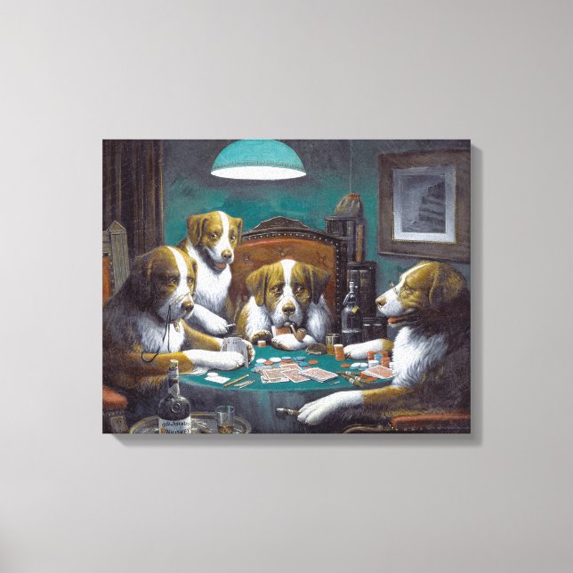 Hunde Poker Cassius Marcellus Coolidge 1894 Leinwanddruck (Vorderseite)