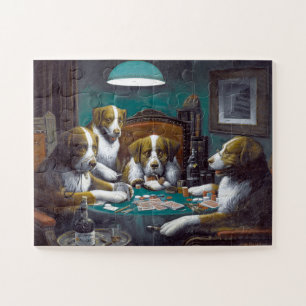 Hunde Poker Cassius Marcellus Coolidge 1894 Puzzle