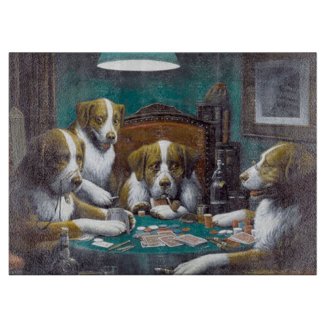 Hunde Poker Cassius Marcellus Coolidge 1894 Schneidebrett (Vorderseite)