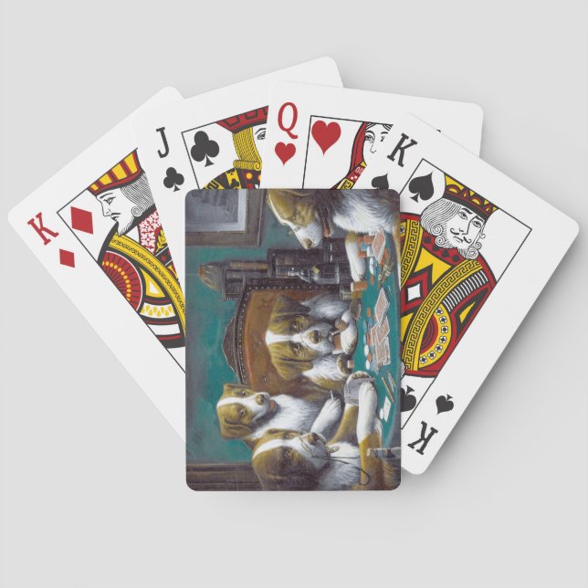 Hunde Poker Cassius Marcellus Coolidge 1894 Spielkarten (Rückseite)