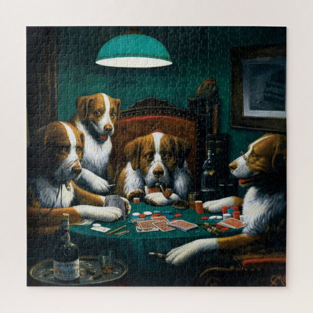 Hunde-Poker-Spiel Puzzle (Vertikal)