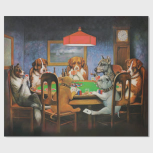 Hunde Poker von C.M. Coolidge Geschenkpapier