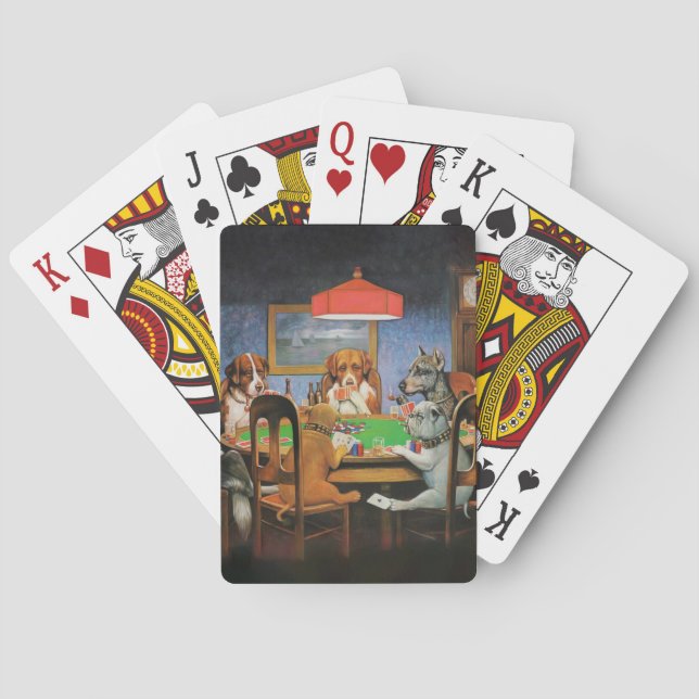 Hunde Poker von C.M. Coolidge Spielkarten (Rückseite)