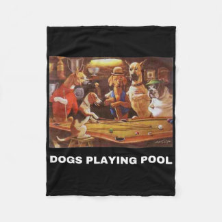 Hunde Poolbillard Kunst, Dichtung und Musik Puppie Fleecedecke