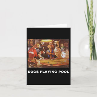 Hunde Poolbillard Kunst, Dichtung und Musik Puppie Karte