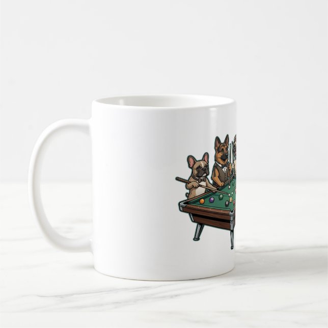 Hunde-Poolparty Kaffeetasse (Links)