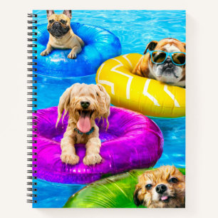 Hunde-Poolparty Notizbuch